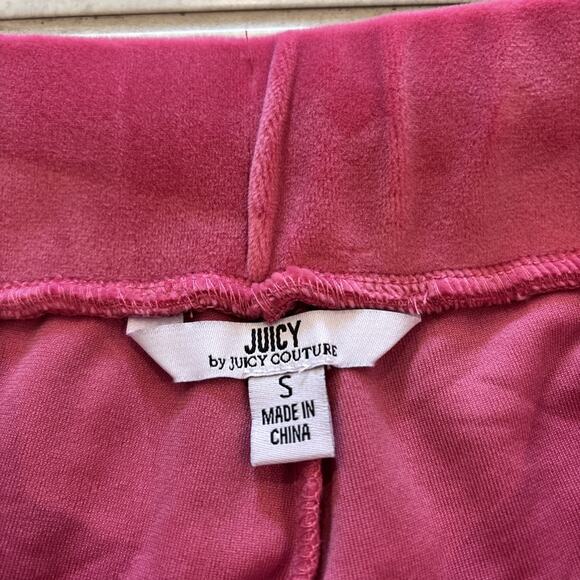 Juicy Couture Velour Joggers Women’s Sz S Pink Drawstring Sweatpants Athleisure - Picture 3 of 9